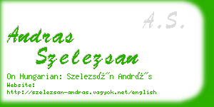 andras szelezsan business card